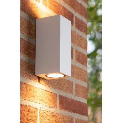 Lucide 69800/02/31 - Kültéri fali lámpa ZARO 2xGU10/35W/230V IP44 fehér