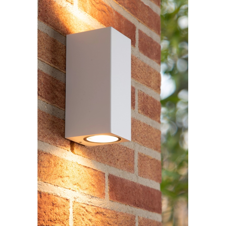 Lucide 69800/02/31 - Kültéri fali lámpa ZARO 2xGU10/35W/230V IP44 fehér