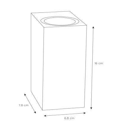 Lucide 69800/02/31 - Kültéri fali lámpa ZARO 2xGU10/35W/230V IP44 fehér