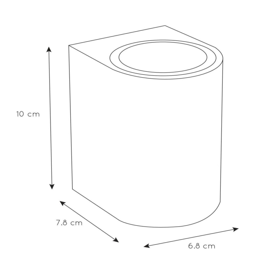 Lucide 69801/01/31 - Kültéri fali lámpa ZARO 1xGU10/35W/230V IP44 fehér