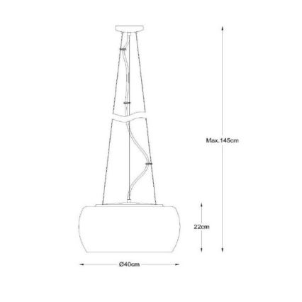 Lucide 70463/05/11 - Függeszték PEARL 5xG9/28W/230V