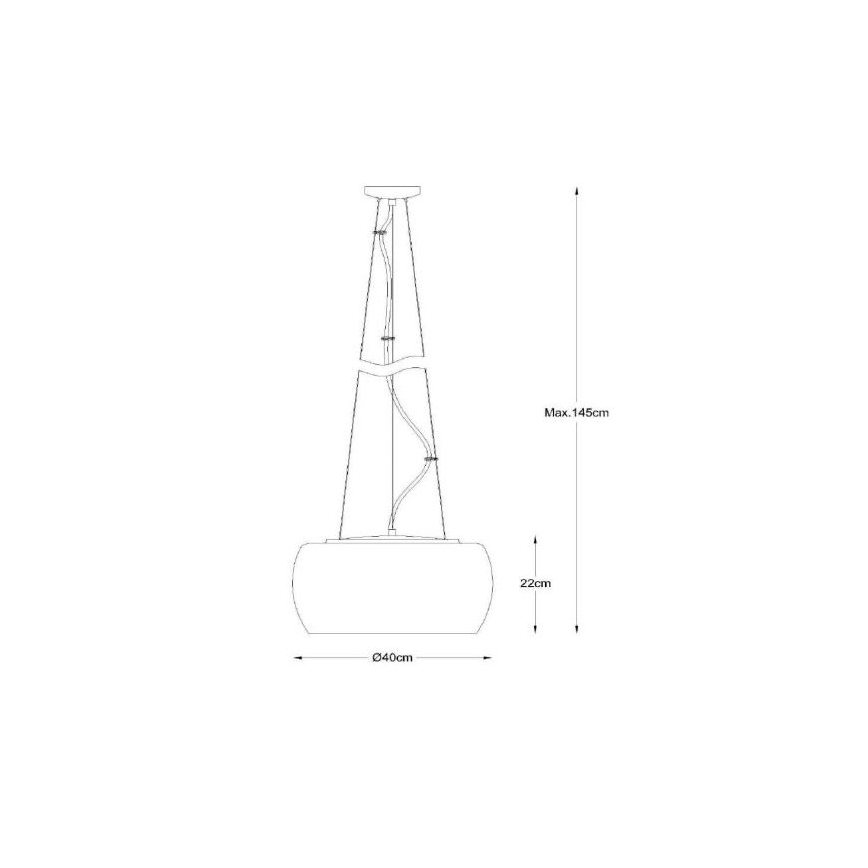 Lucide 70463/05/11 - Függeszték PEARL 5xG9/28W/230V