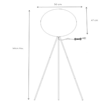 Lucide 71767/50/31 - Állólámpa GOOSY SOFT 1xE27/60W/230V