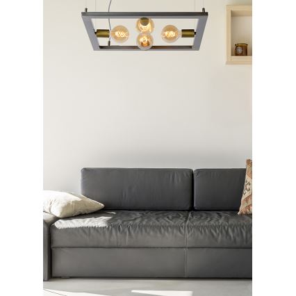 Lucide 73403/04/18 - Csillár zsinóron THOR 4xE27/60W/230V