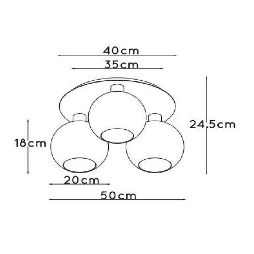 Lucide 74114/03/02 - Mennyezeti lámpa MARIUS 3xE27/40W/230V arany