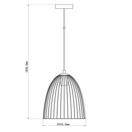 Lucide 74417/01/66 - Csillár zsinóron MACARONS 1xE27/40W/230V átm. 24,5 cm rózsaszín