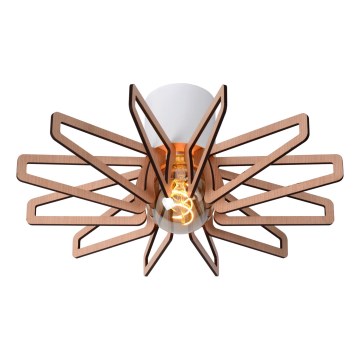 Lucide 77184/45/31 - Mennyezeti lámpa ZIDANE 1xE27/15W/230V fehér/barna