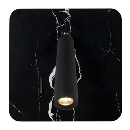 Lucide 77282/03/30 - LED Fali spotlámpa OREGON LED/4W/230V USB fekete