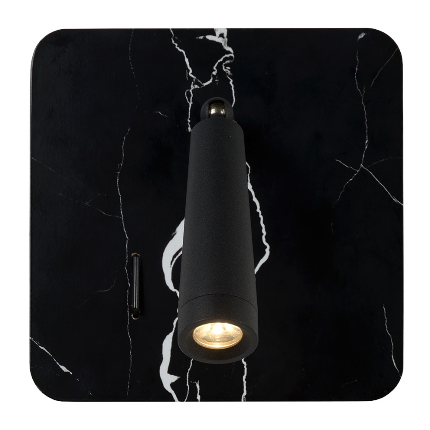 Lucide 77282/03/30 - LED Fali spotlámpa OREGON LED/4W/230V USB fekete