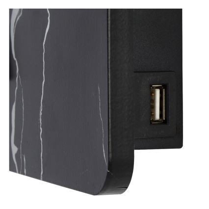 Lucide 77282/03/30 - LED Fali spotlámpa OREGON LED/4W/230V USB fekete