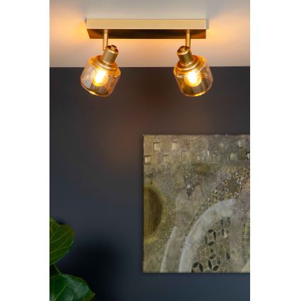 Lucide 77979/02/02 - Spotlámpa BJORN 2xE14/40W/230V arany