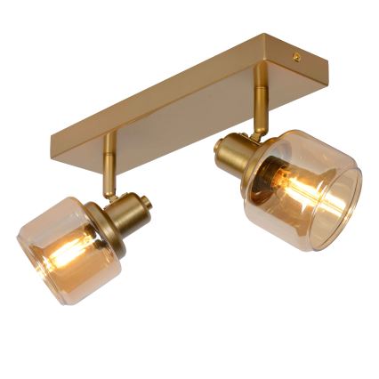 Lucide 77979/02/02 - Spotlámpa BJORN 2xE14/40W/230V arany
