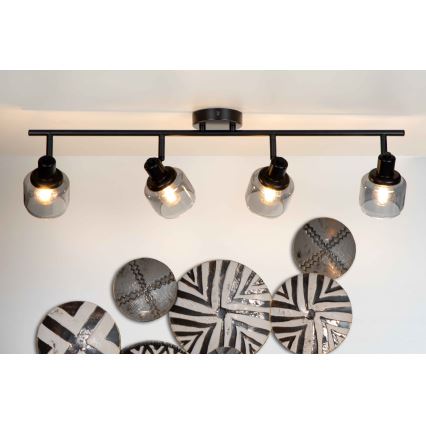 Lucide 77979/04/30 - Spotlámpa BJORN 4xE14/40W/230V fekete