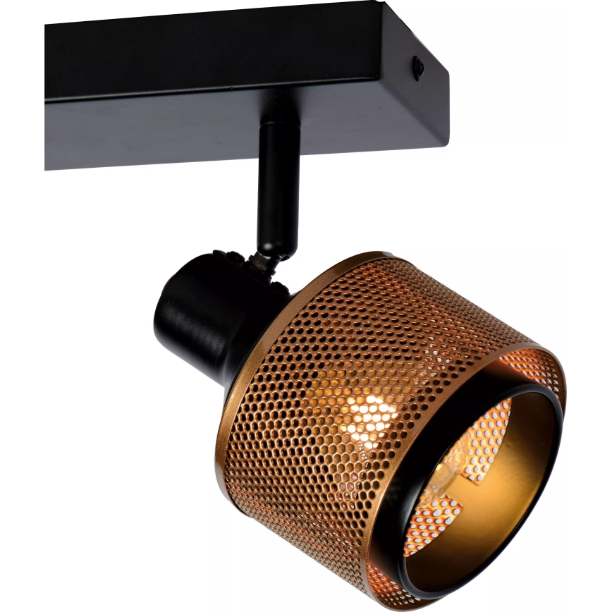 Lucide 77980/02/30 - Spotlámpa RAFA 2xE14/40W/230V fekete/bronz