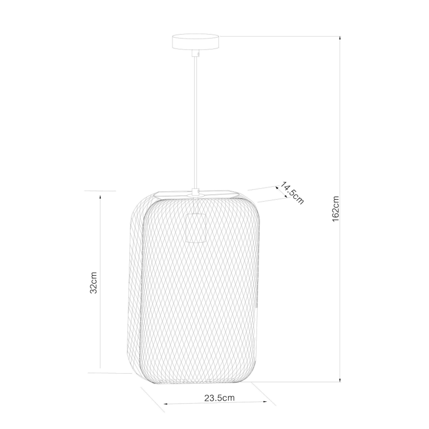 Lucide 78392/01/30 - Csillár zsinóron MESH 1xE27/60W/230V fekete