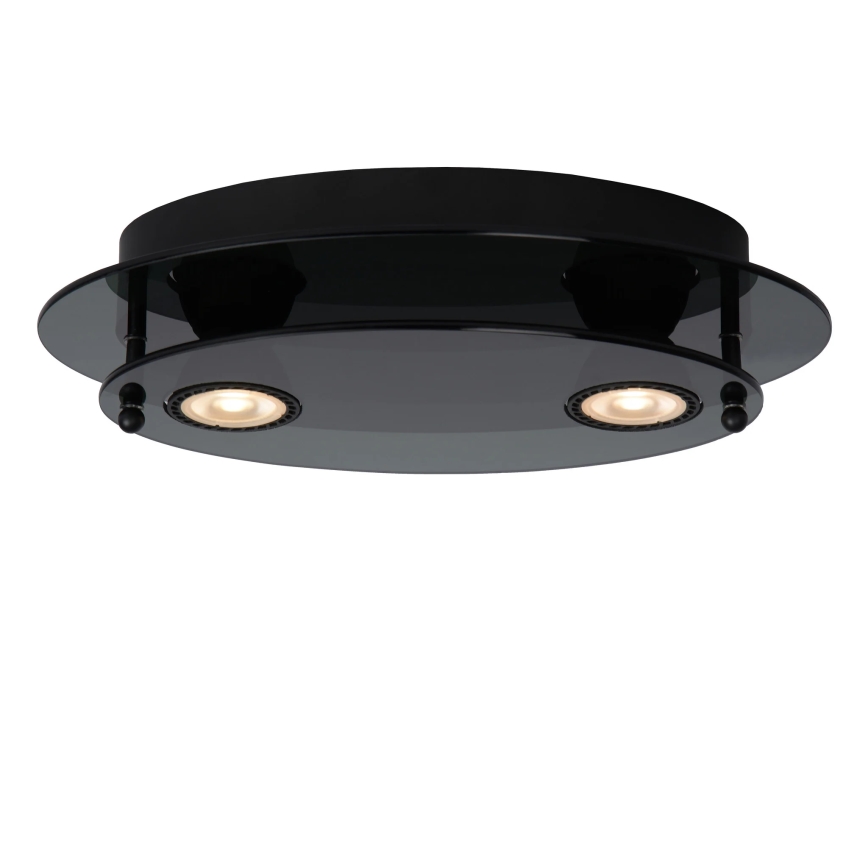 Lucide 79181/02/30 - Mennyezeti lámpa OKNO 2xGU10/5W/230V fekete