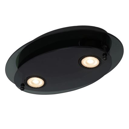 Lucide 79181/02/30 - Mennyezeti lámpa OKNO 2xGU10/5W/230V fekete