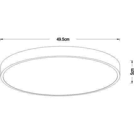 Lucide 79185/50/02 - LED Dimmelhető mennyezeti lámpa UNAR LED/36W/230V átm. 49,5 cm arany
