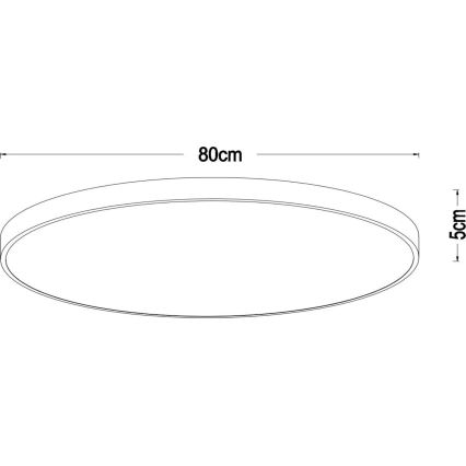Lucide 79185/80/02 - LED Dimmelhető mennyezeti lámpa UNAR LED/80W/230V átm. 80 cm arany