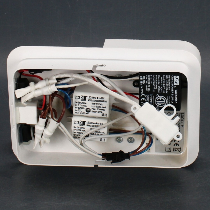 Lucide 79200/08/31 - LED fali lámpa BOXER LED/5W/230V + LED/5W USB fehér