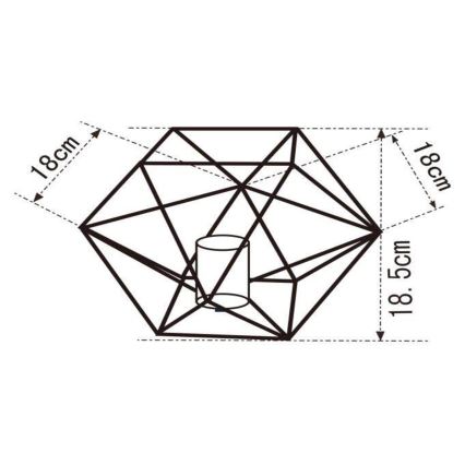 Lucide 80502/01/29 - Asztali lámpa OCTAGON 1xE27/40W/230V fekete