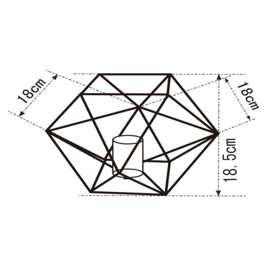 Lucide 80502/01/29 - Asztali lámpa OCTAGON 1xE27/40W/230V fekete