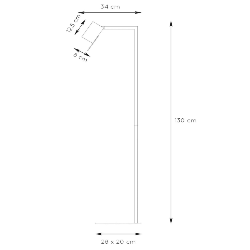 Lucide 03725/01/30 - Állólámpa LESLEY GU10/35W/230V