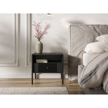 LUE fekete éjjeliszekrény