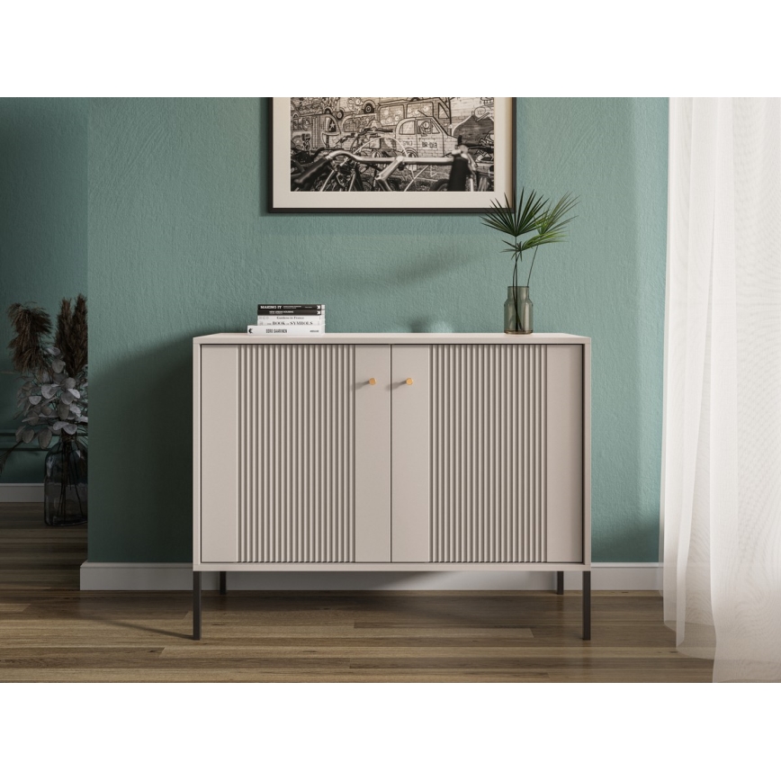 LUE komód, bézs/fekete