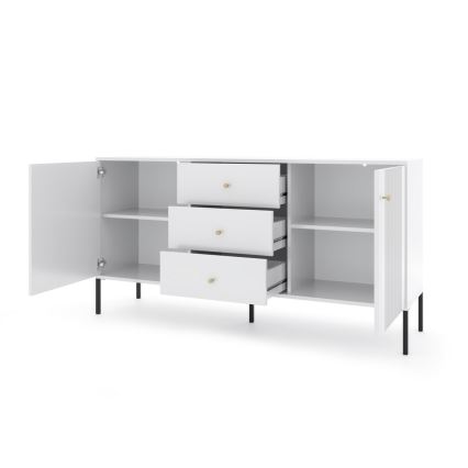 LUE komód fehér/fekete