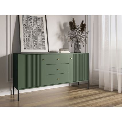 LUE komód, zöld/fekete