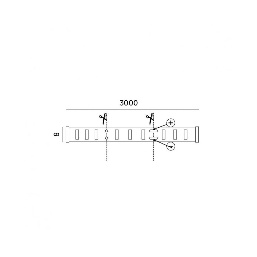 LED Dimmeres szalag LED/25W/230V 3m 3000K