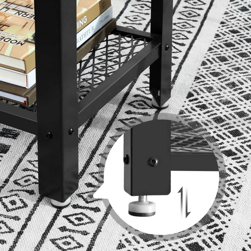 LUVOR barna/fekete oldalsó asztal