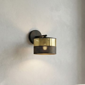 LUX fali lámpa 1xE27/15W/230V fekete/arany