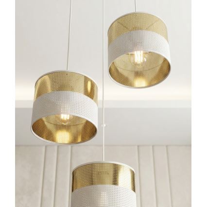 LUX kábeles csillár 3xE27/15W/230V fehér/arany