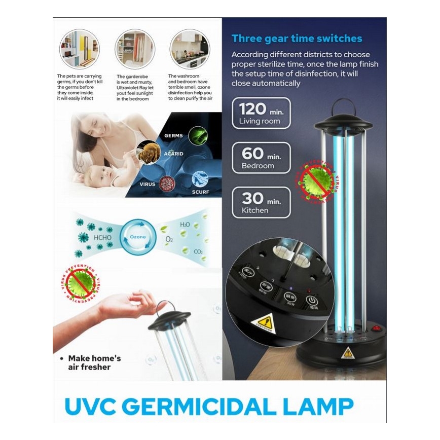 Luxera 70413 - Fertőtlenítő germicid lámpa UVC/36W/230V