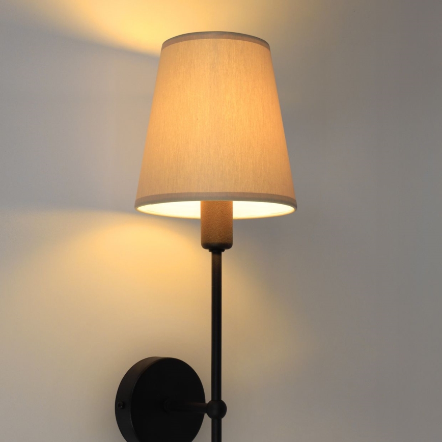 MADELA fali lámpa 1xE14/40W/230V bézs/fekete