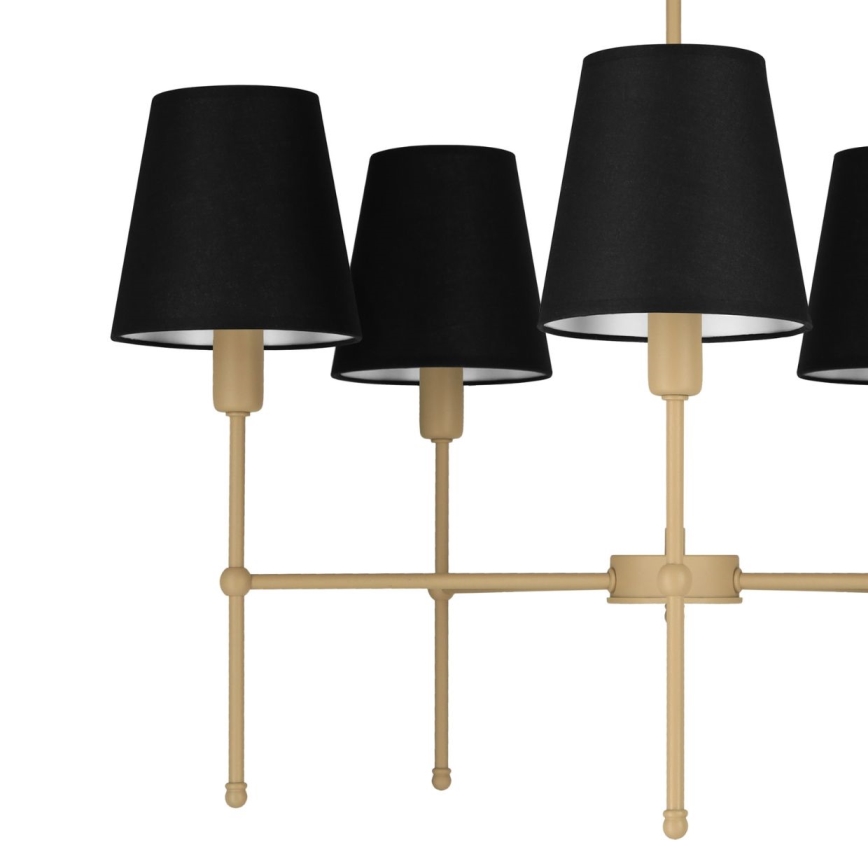 MADELA rúd csillár 5xE14/40W/230V fekete/bézs