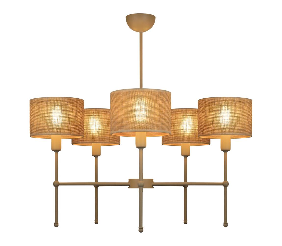 MADELA rudas csillár 5xE14/40W/230V juta/bézs 0247