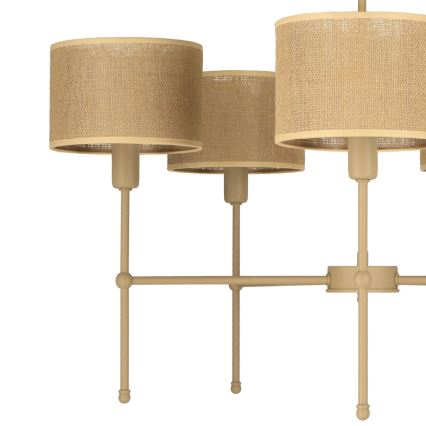MADELA rudas csillár 5xE14/40W/230V juta/bézs