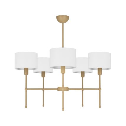 MADELA rúddal szerelt csillár 5xE14/40W/230V fehér/bézs