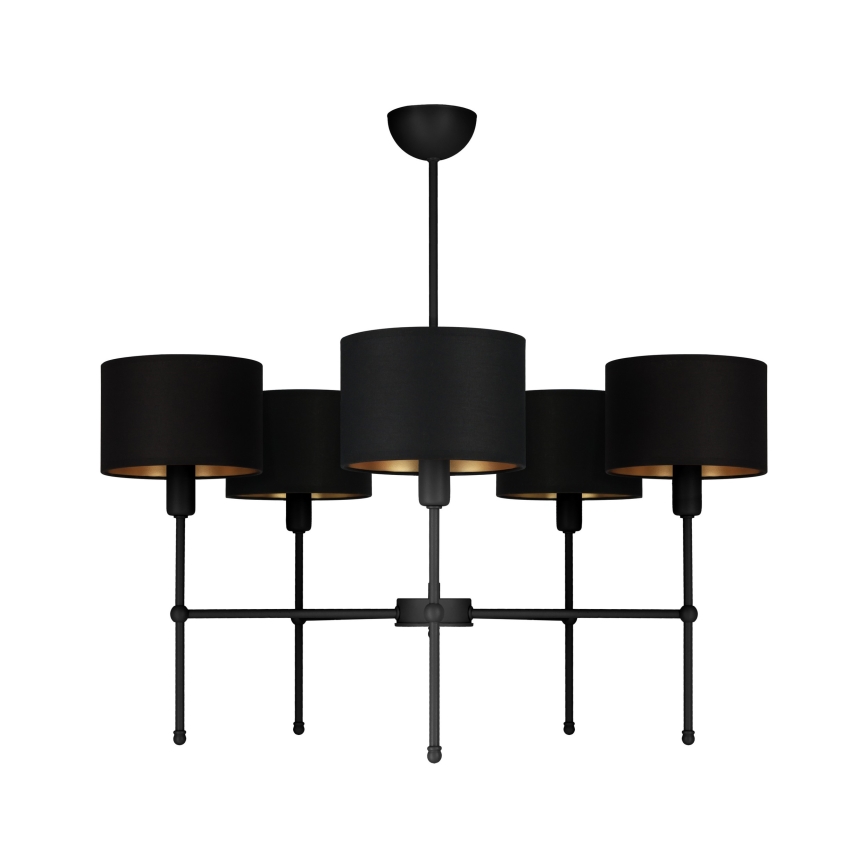 MADELA rúdon szerelt csillár 5xE14/40W/230V fekete