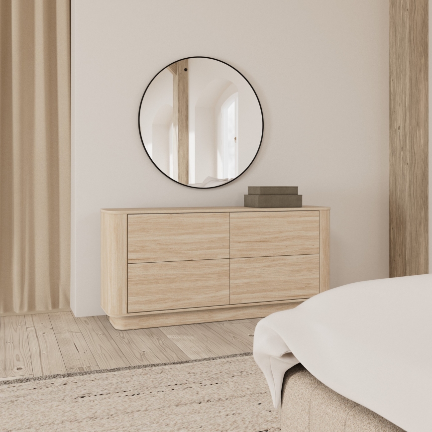 MADERA komód 160x75 cm, fehér tölgy