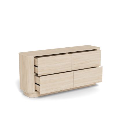 MADERA komód 160x75 cm, fehér tölgy