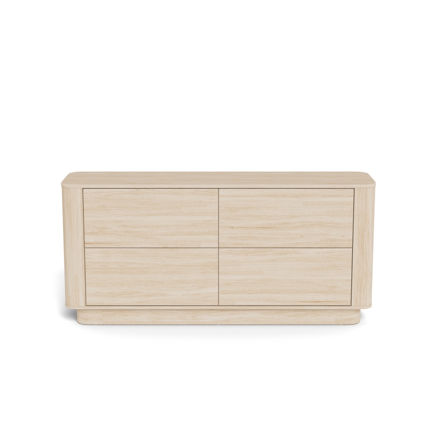 MADERA komód 160x75 cm, fehér tölgy