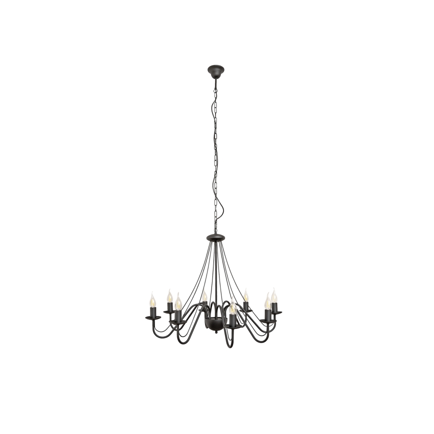 MALBO láncos csillár 8xE14/10W/230V fekete