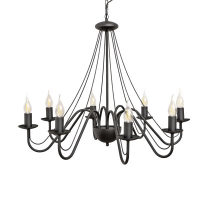 MALBO láncos csillár 8xE14/10W/230V fekete