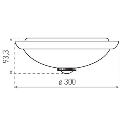 Mennyezeti lámpatest mozgás- és alkonyérzékelővel MANA 2xE27/40W/230V, átm. 30 cm, fehér