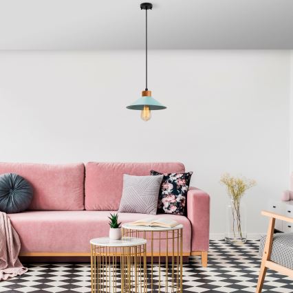 MANAVGAT kábeles függőlámpa 1xE27/40W/230V kék/barna