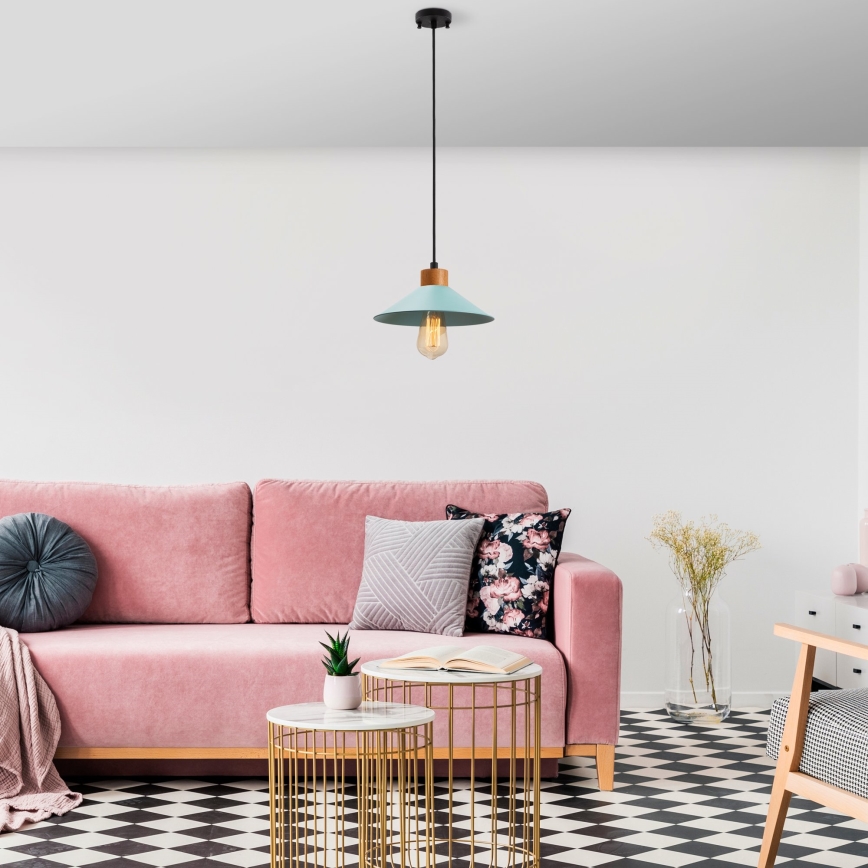 MANAVGAT kábeles függőlámpa 1xE27/40W/230V kék/barna